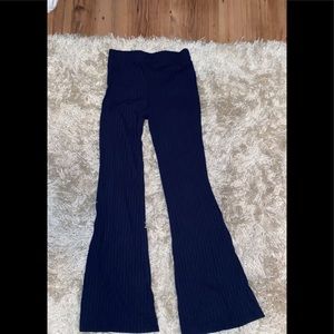 Rubbed Knit Flare Pants